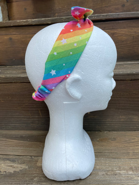Rainbow Brite Knotted Headband
