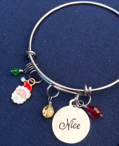 “Nice List” Bangle Bracelet